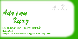adrian kurz business card